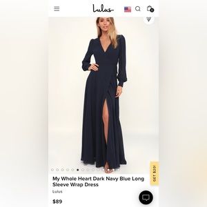 Stunning mint condition navy wrap dress